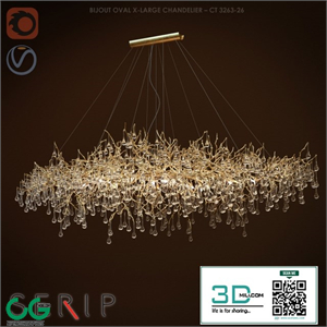 Chandelier SERIP BIJOUT OVAL X-LARGE CHANDELIER